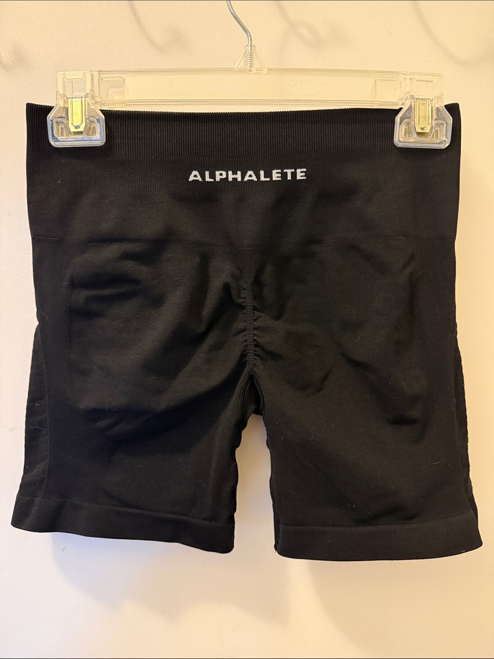 Alphalete Black High-Rise Performance Bike Shorts Scrunch Butt